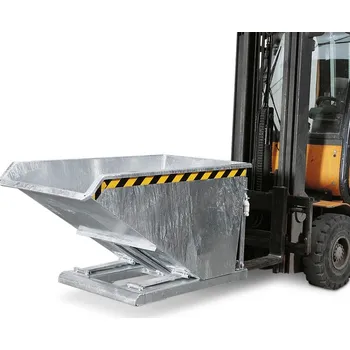 Přepravník Výklopná nádrž na sypký materiál, z oceli, objem 500 l, pozinkovaná