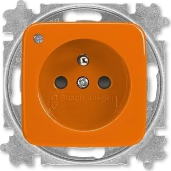 Elektrická zásuvka Zásuvka jednonásobná s clonkami, se signalizací provozního stavu (typ 6619); oranžová, 6689B-A06357 P