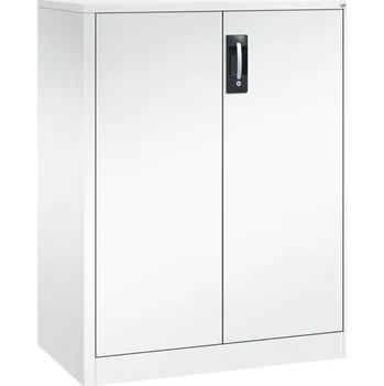 Jednací stůl Kancelářská skříňka s křídlovými dveřmi C+P Acurado, příruční, 930 x 500 x 1200 mm, bílá