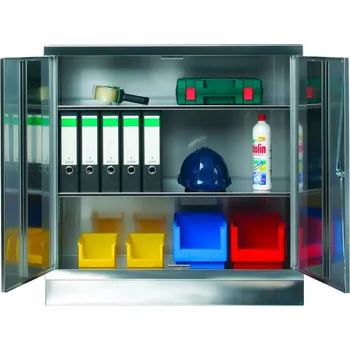 Skříňka na nářadí Nerezová skříň Inox, 2 vložné police, š 1000 mm, h 600 mm, v 1000 mm