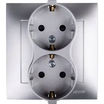 Elektrická zásuvka Elektrická Zásuvka nástěnná Kontakt-simon stříbrná