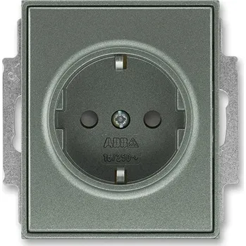 Elektrická zásuvka 5518E-A03459 34 Zásuvka jednonásobná s bočními kontakty (schuko), s clonkami, antracitová (Time, Time Arbo)