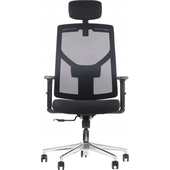 Moderní otočná kancelářská židle CURTIZ chrom - plný rozsah nastavení