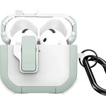 Pouzdro na mobilní telefon DUX DUCIS Pecp odolný obal s karabinou pro AirPods 4 - zelený