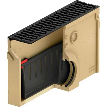 Odvodňovací žlab Sběrná polymerbetonová vpusť ACO EUROSELF B125 s litinovou mříží 500 x 118 x 307 mm