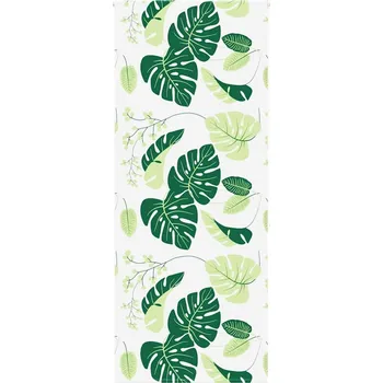 Stavebniny vidaXL Sprchová roleta 110x240 cm Šířka látky 106 cm [4014903] Barva: Zelené listy