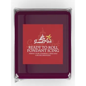 SweetArt potahovací a modelovací hmota vanilková Burgundy (250g)