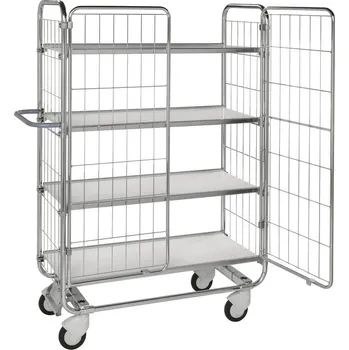 Mřížové dveře, 1 pár, pro policový vozík KM se 3 policemi a o délce 1195 mm