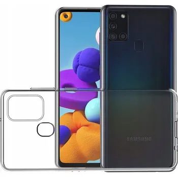 Pouzdro na mobilní telefon Pouzdro SLIM pro Samsung Galaxy A21S CASE NÁSTAVEC ZADNÍ KRYT BEZBARVÝ + SKLO