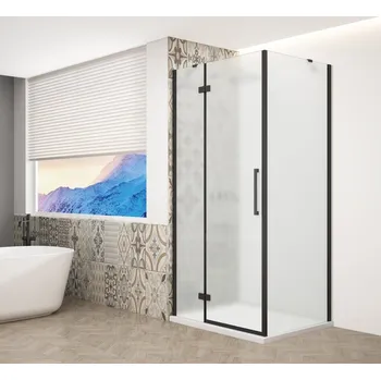 TRINITY BLACK obdélníkový sprchový kout 1100x800mm, matné sklo, levé GT5680-11ML-B