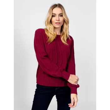 Dámský svetr Heavy Tools pletený svetr Hatma vínový Velikost: XS