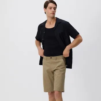 Pánské oblečení Reserved - Šortky chino regular - olivová - 0047V-91X - 0047V-91X-33