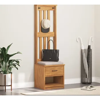 Předsíňová stěna vidaXL Předsíňový strom SANDNES 45x40x159,5 cm Borovicový masiv [4010481] Barva: Povrchová úprava akácie