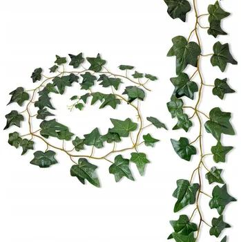 umělá květina Girlanda z břečťanu 180 cm Zelené Listy Břečťanová Girlanda na terasu Zahradu