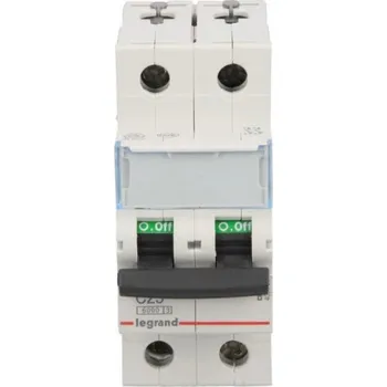 vypínač LEGRAND NADPROUDOVÝ VYPÍNAČ 2P C25A DX3 407279