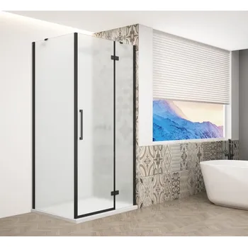 TRINITY BLACK čtvercový sprchový kout 800x800mm, matné sklo, pravé GT5680-80MR-B