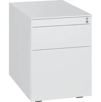 Jednací stůl Kancelářský kontejner C+P Asisto, 430 x 581 x 563 mm, bílý, 3x výsuv