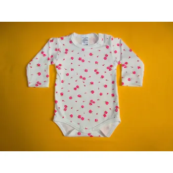 Kojenecké oblečení Arex, ČR Body dlouhý rukáv celopotisk Barva: smetanová+růžová, Velikost: 68