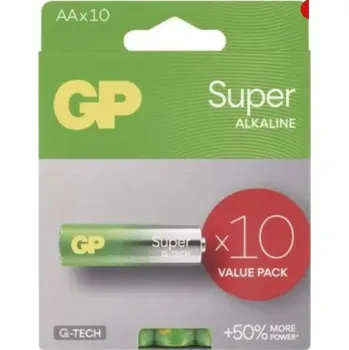 Článková baterie Alkalická baterie GP Super AA (LR6) Bal. 10ks B0121G