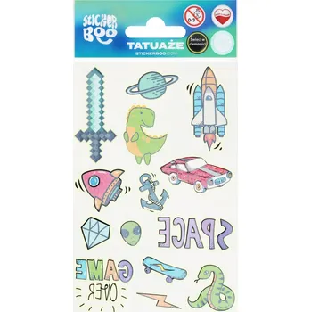 Odstranitelné tetování Svítící tetování ve tmě smývatelné STICKER BOO