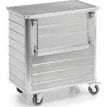 Transportní vozík TW 360-B se sklopnou podélnou stěnou a víkem, objem 360 litrů