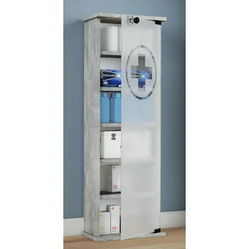 Koupelnový nábytek VCM Lékárnička Gusal XXL, betonová imitace 488323