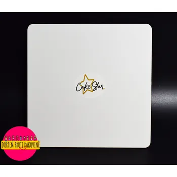 Cake Star Tác pevný dřevovláknitý bílý 24x24cm, balení 50ks