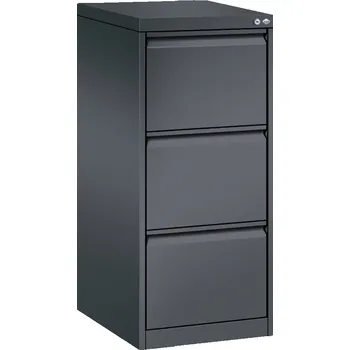 Jednací stůl Zásuvková kartotéka C+P Acurado, 433 x 590 x 1045 mm, černošedá