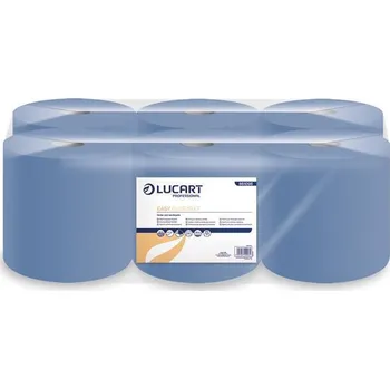 Papírový ručník LUCART Ručníky Easy, modré, papírové, role, 1 vrstvé, LUCART ,balení 6 ks 28759