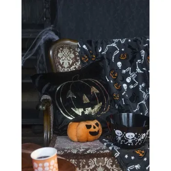 Povlak na dekorativní polštářek Sinsay - Povlak na polštář s podzimním vzorem dýně - černá - 479FU-99X - 479FU-99X-ONE