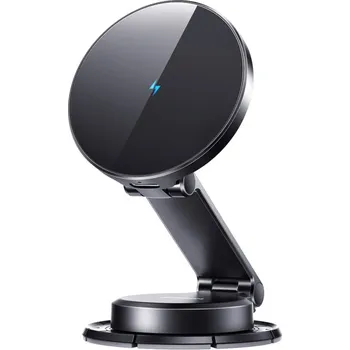 JOYROOM JR-ZS408 magnetický držák do auta na palubní desku s bezdrátovým nabíjením pro iPhone - černý