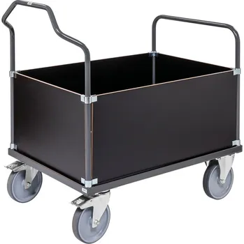 Čtyřstěnný vozík Kongamek Ergo, práškově lakovaný, MDF deska, 500 kg, 1290x800x1065 mm, brzda