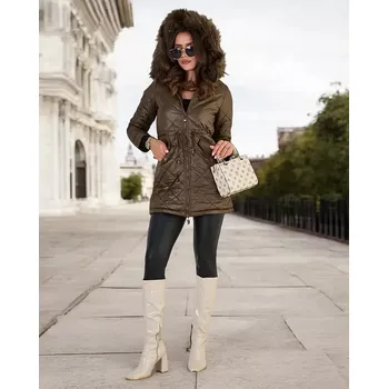 Dámská casual bunda Resti Women's quilted jacket in dark green Resti černá | kaki | krémová 3401776