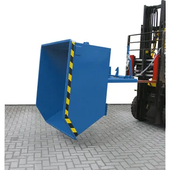 Přepravník Výklopná nádrž z oceli, typ NB, objem 1000 litrů, modrá