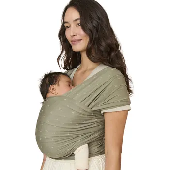 ERGOBABY nosící šátek Aura Sustainably Sourced Knit Baby Wrap Olive Diamonds