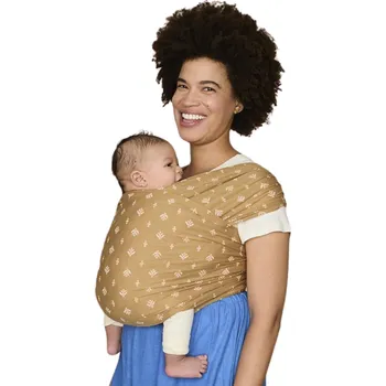 ERGOBABY nosící šátek Aura Sustainably Sourced Knit Baby Wrap Camel Harvest