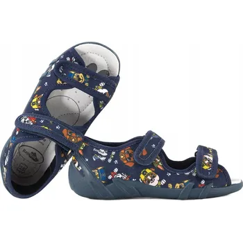 Chlapecké sandály RENBUT 33-378 CHLAPECKÉ DOMÁCÍ TEXTILNÍ SANDÁLY PAPUČE PAPUČE NA SUCHÝ ZIP VEL. 29