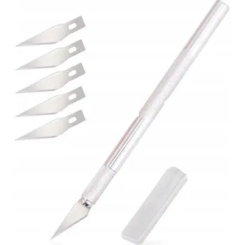 NŮŽ, NŮŽ, STŘÍBRNÝ SKALPEL + ČEPELE SOUČÁSTÍ BALENÍ