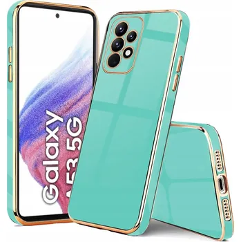 Pouzdro na mobilní telefon Zadní Kryt gsmStyle pro Samsung Galaxy A53 5G, zlatý RÁMEČEK , zelený