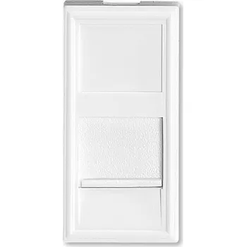 Elektrická zásuvka 136811-1 Modul zásuvkový 22,5x45 se záclonkou, bílá (Profil 45)