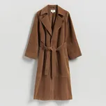 Reserved - Trenčkot z umělého semiše - zlatavá hnědá - 321HL-82X - 321HL-82X-S