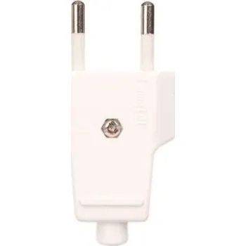 Elektrická zásuvka Vidlice plochá, bílá, 10A 250V, WT-1001 BI