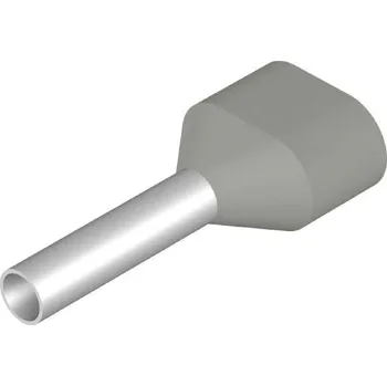 H0,75/14D ZH GR, vodič a dutinka, Dvojitá koncovka, 11 mm, 8 mm, Šedá, 9037410000