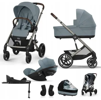 Kočárek CYBEX SET Kočárek kombinovaný Balios S Lux Stormy Blue Gold+autosedačka