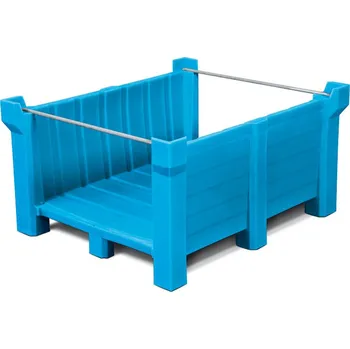 Úložný box Stohovatelná nádoba PolyPro z PE, objem 400 litrů, čelně otevřená, zelená