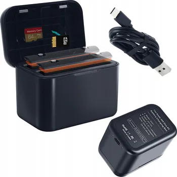 Příslušenství pro čtečku elektronické knihy USB Nabíječka 1One A597 pro 2x BATERIE / Akumulátory do Kamery Insta360 ONE X4