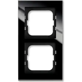 Rámeček dvojnásobný, pro vodorovnou i svislou montáž; černé sklo; 1722-245