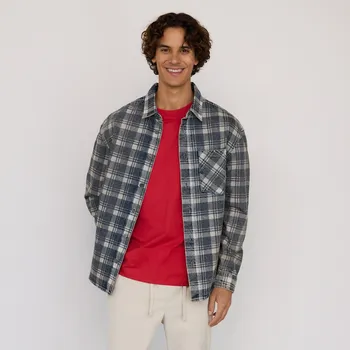 Pánská košile Reserved - Kostkovaná košile comfort fit - modrá - 855EM-50J - 855EM-50J-S