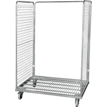 Rollkontejner, 2 drátěné stěny, 800 x 1200 x 1820 mm, aretace