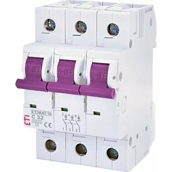 Jistič ETI ETIMAT COLOUR C 3p 32A 10kA, jistič